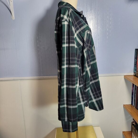 Levi's XXL Green Black Plaid Classic Longsleeve Button Up Shirt - Picture 4 of 11